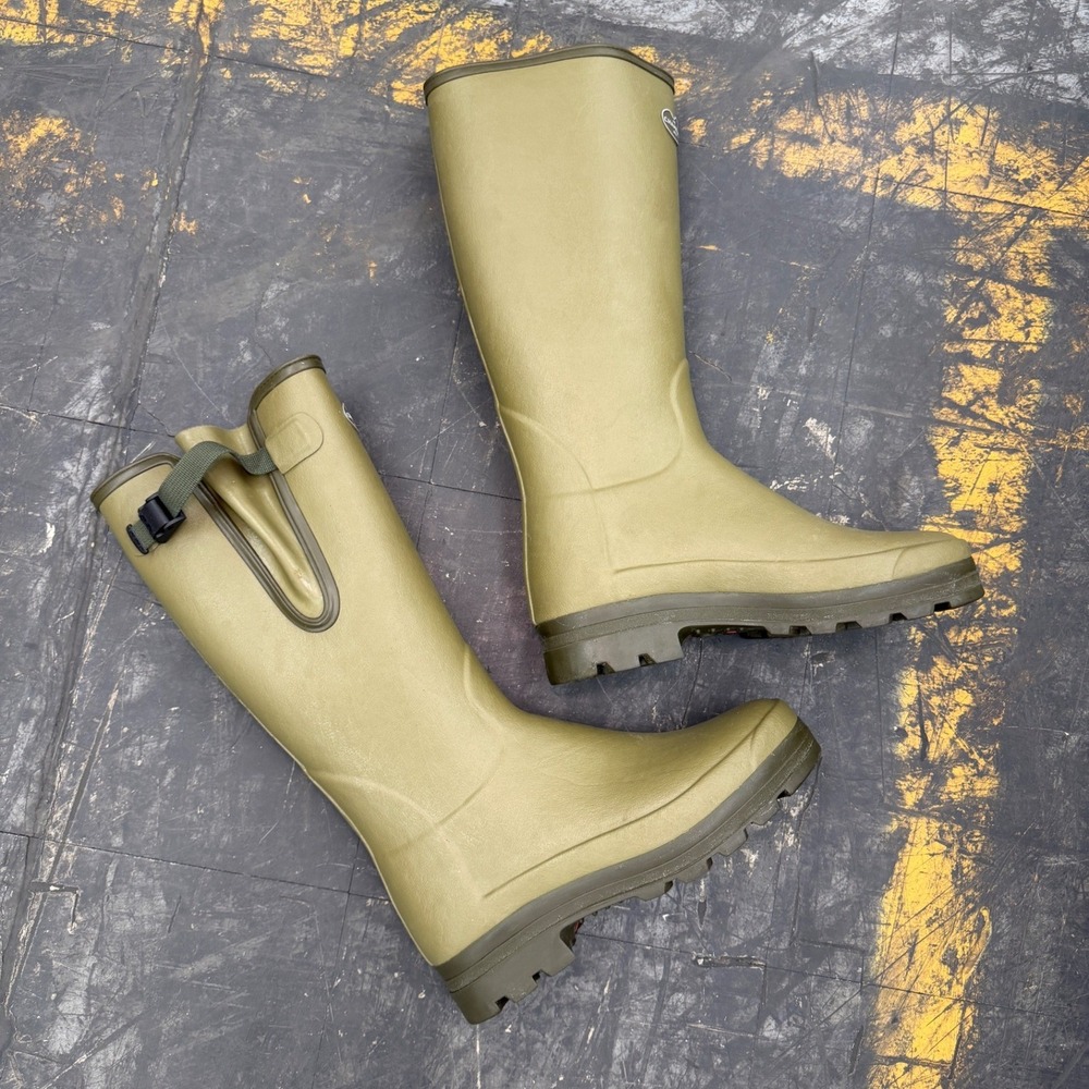 Le Chameau Vierzonord Insulated Neoprene Lining Green Rubber Wellington Boots